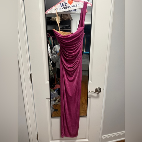 Jlux label Berry Slinky Krishna One Shoulder Maxi Dress - Picture 2 of 3